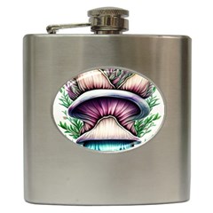 Witchy Forresty Goblincore Fairytale Mushroom Hip Flask (6 Oz) by GardenOfOphir