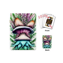 Witchy Forresty Goblincore Fairytale Mushroom Playing Cards Single Design (mini) by GardenOfOphir