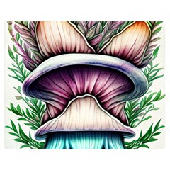 Witchy Forresty Goblincore Fairytale Mushroom Premium Plush Fleece Blanket (medium) by GardenOfOphir