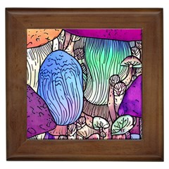 Forest Mushroom Framed Tile by GardenOfOphir