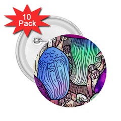 Forest Mushroom 2 25  Buttons (10 Pack)  by GardenOfOphir