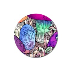 Forest Mushroom Magnet 3  (round) by GardenOfOphir