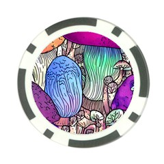 Forest Mushroom Poker Chip Card Guard by GardenOfOphir