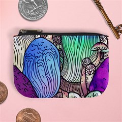 Forest Mushroom Mini Coin Purse by GardenOfOphir