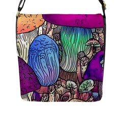 Forest Mushroom Flap Closure Messenger Bag (l) by GardenOfOphir