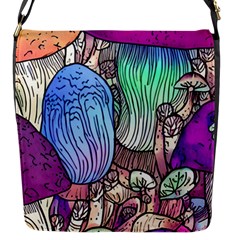 Forest Mushroom Flap Closure Messenger Bag (s) by GardenOfOphir