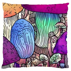 Forest Mushroom Standard Premium Plush Fleece Cushion Case (one Side) by GardenOfOphir