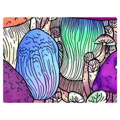 Forest Mushroom One Side Premium Plush Fleece Blanket (extra Small)