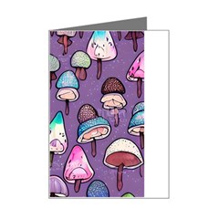 Foraging For Mushrooms Mini Greeting Card