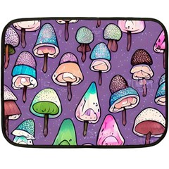 Foraging For Mushrooms Fleece Blanket (mini) by GardenOfOphir