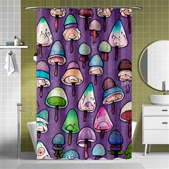 Foraging For Mushrooms Shower Curtain 48  X 72  (small)  by GardenOfOphir