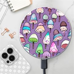 Foraging For Mushrooms Wireless Fast Charger(white) by GardenOfOphir