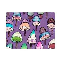 Foraging For Mushrooms One Side Premium Plush Fleece Blanket (mini) by GardenOfOphir