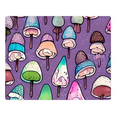 Foraging For Mushrooms One Side Premium Plush Fleece Blanket (large) by GardenOfOphir