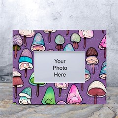 Foraging For Mushrooms White Tabletop Photo Frame 4 x6  by GardenOfOphir