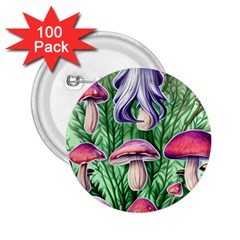 Natural Mushrooms 2 25  Buttons (100 Pack)  by GardenOfOphir