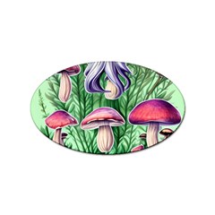 Natural Mushrooms Sticker Oval (10 Pack) by GardenOfOphir