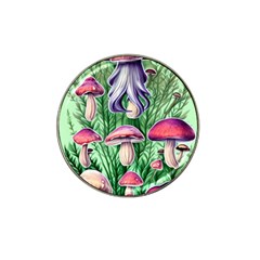 Natural Mushrooms Hat Clip Ball Marker (4 Pack) by GardenOfOphir