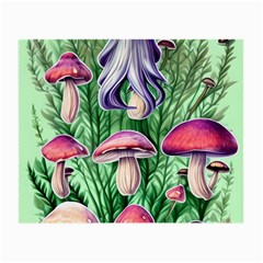 Natural Mushrooms Small Glasses Cloth by GardenOfOphir