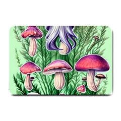 Natural Mushrooms Small Doormat by GardenOfOphir