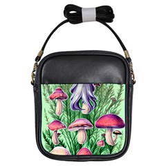 Natural Mushrooms Girls Sling Bag by GardenOfOphir