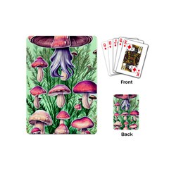 Natural Mushrooms Playing Cards Single Design (mini) by GardenOfOphir