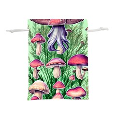 Natural Mushrooms Lightweight Drawstring Pouch (l) by GardenOfOphir