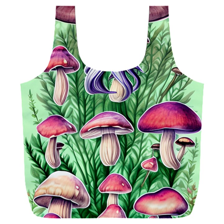 Natural Mushrooms Full Print Recycle Bag (XXL)