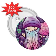 Fairy Mushrooms 2.25  Buttons (100 pack) 