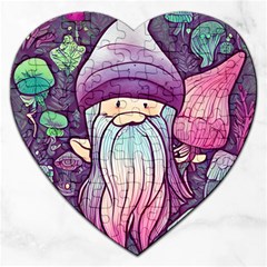 Fairy Mushrooms Jigsaw Puzzle (Heart)