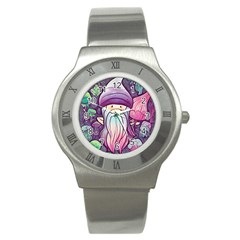 Fairy Mushrooms Stainless Steel Watch