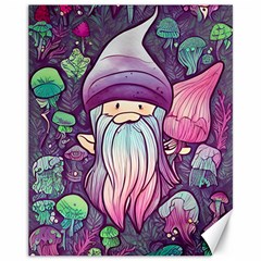 Fairy Mushrooms Canvas 11  X 14  by GardenOfOphir