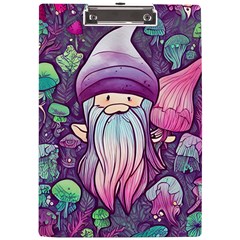 Fairy Mushrooms A4 Acrylic Clipboard by GardenOfOphir