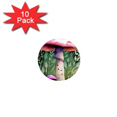 Mushroom Foraging In The Woods 1  Mini Magnet (10 Pack)  by GardenOfOphir