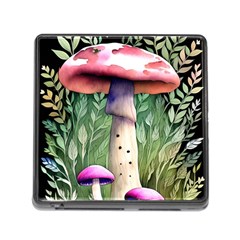 Mushroom Foraging In The Woods Memory Card Reader (square 5 Slot) by GardenOfOphir