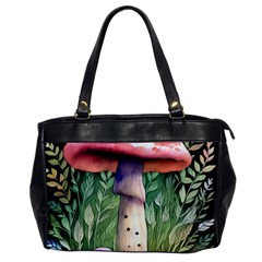 Mushroom Foraging In The Woods Oversize Office Handbag by GardenOfOphir