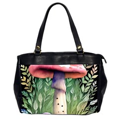 Mushroom Foraging In The Woods Oversize Office Handbag (2 Sides) by GardenOfOphir