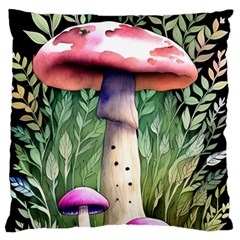 Mushroom Foraging In The Woods Standard Premium Plush Fleece Cushion Case (two Sides) by GardenOfOphir