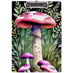 Mushroom Foraging In The Woods A4 Acrylic Clipboard by GardenOfOphir