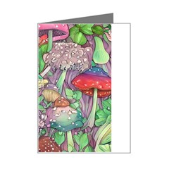 Vintage Mushroom Garden Mini Greeting Card