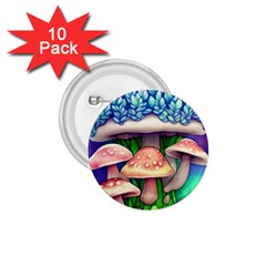 Fairy Mushroom In The Forest 1 75  Buttons (10 Pack) by GardenOfOphir