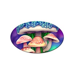 Fairy Mushroom In The Forest Sticker Oval (10 Pack) by GardenOfOphir