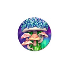 Fairy Mushroom In The Forest Golf Ball Marker by GardenOfOphir