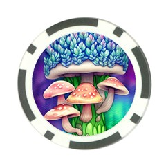 Fairy Mushroom In The Forest Poker Chip Card Guard (10 Pack) by GardenOfOphir