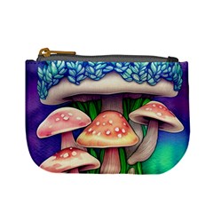 Fairy Mushroom In The Forest Mini Coin Purse by GardenOfOphir