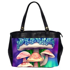 Fairy Mushroom In The Forest Oversize Office Handbag (2 Sides) by GardenOfOphir