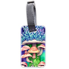 Fairy Mushroom In The Forest Luggage Tag (two Sides) by GardenOfOphir