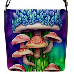 Fairy Mushroom In The Forest Flap Closure Messenger Bag (s) by GardenOfOphir