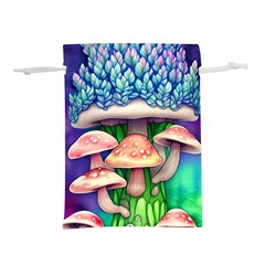 Fairy Mushroom In The Forest Lightweight Drawstring Pouch (s) by GardenOfOphir