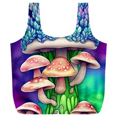 Fairy Mushroom In The Forest Full Print Recycle Bag (xxl) by GardenOfOphir